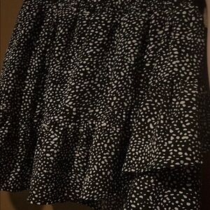 Stylish Black and White Polka Dot Skirt